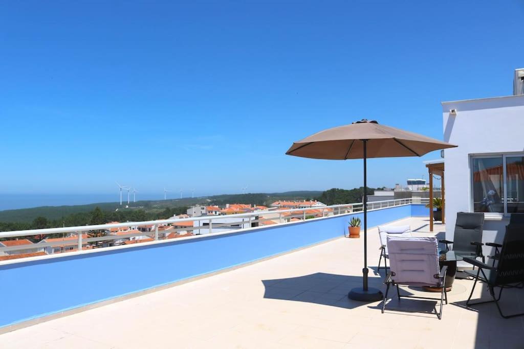 Sitio Penthouse - Big Terrace With Sea View & Bbq Villa นาซาเร ภายนอก รูปภาพ